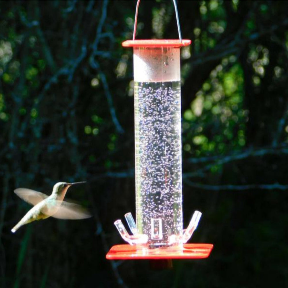 Hängender zylindrischer Vogelfutterautomat, Kolibri-Vogelfutterautomat.//Hanging Cylindrical Bird Feeder Hummingbird Bird Feeder