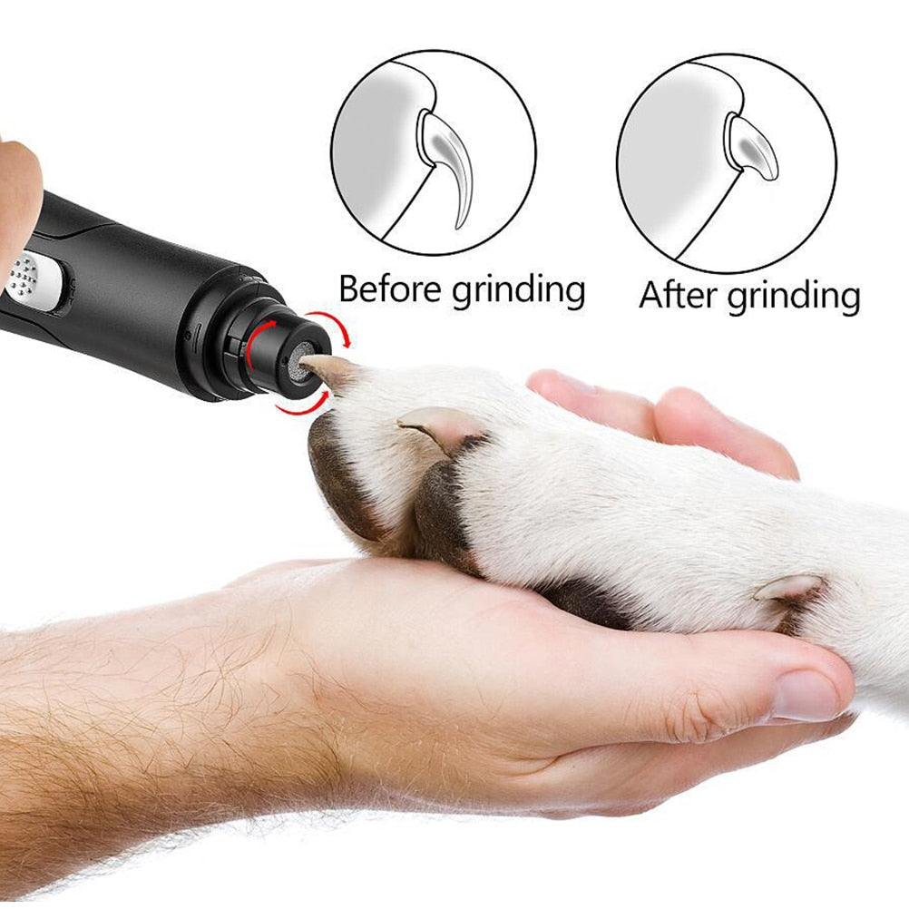 Pet Dog Nail Grinder Rechargeable USB Animal Clipper Nail Clippers For Dog Cat Nail Grooming Trimmer Low Noise Dog Products