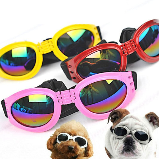 Hundesonnenbrillen Faltbare mittlere Größe Wasserdichte Schutzbrillen gegen UV-Strahlen für Haustiere.//Dog Sunglasses Foldable Medium Size Waterproof Goggles UV Protection Glasses For Pets