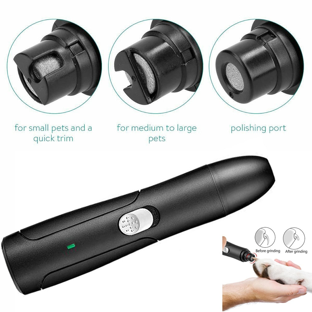 Pet Dog Nail Grinder Rechargeable USB Animal Clipper Nail Clippers For Dog Cat Nail Grooming Trimmer Low Noise Dog Products