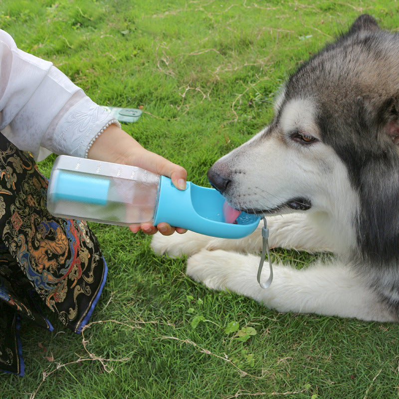 3-in-1 auslaufsichere multifunktionale Hundewasserflasche.//3 In 1 Leak-proof Multi-functional Dog Water Bottle