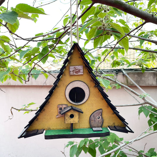 Garden Courtyard Decoration Pendant Wooden Bird House