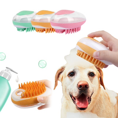 Hund Katze Badebürste 2-in-1 Haustier-SPA-Massagekamm Weicher Silikon-Haustierduschkamm Hundepflege-Werkzeug Haustierprodukte