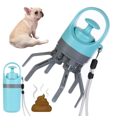 Tragbare, leichte Hundekotschaufel mit eingebautem Beutelspender für Hundekot. Acht-Krallen-Schaufel für die Haustier-Toilettenaufnahme. Haustierprodukte.//Portable Lightweight Dog Pooper Scooper With Built-in Poop Bag Dispenser.