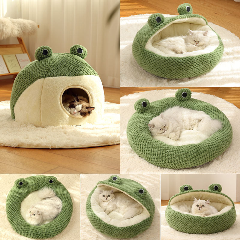 Pet Nest Small Frog Series Cat Nest Warm Dog Nest Autumn and Winter House Nest