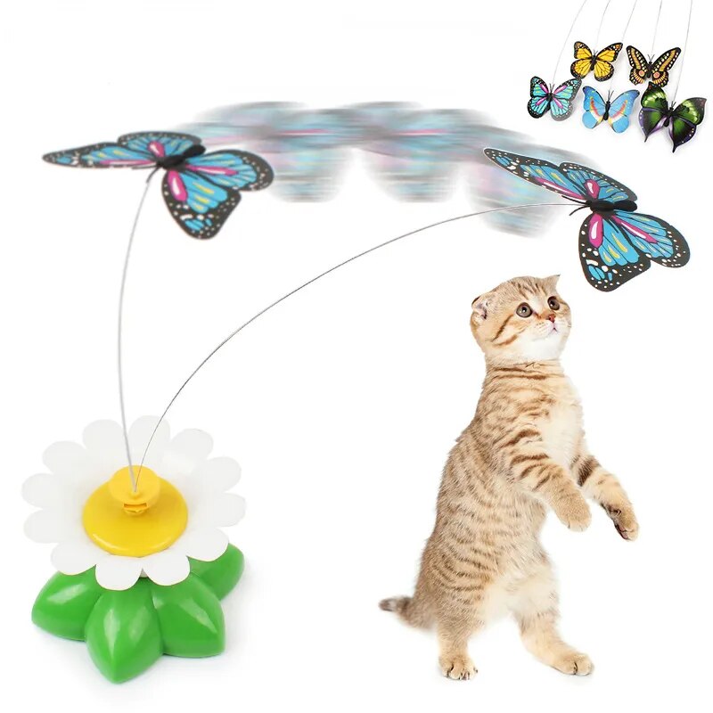 Automatisches Katzenspielzeug mit Schmetterling oder Vogel